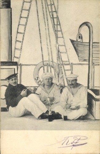 Deutsche marinesoldaten in - ak,